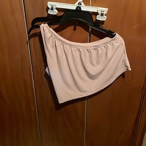Pastel pink one shoulder tank
